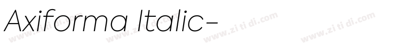 Axiforma Italic字体转换